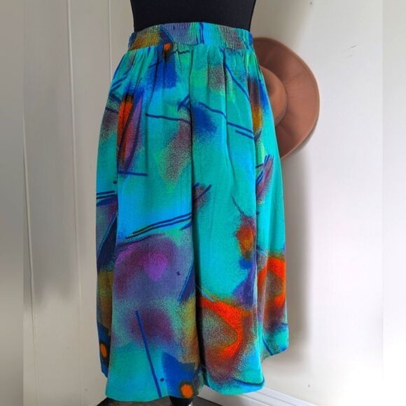 VTG Britany Blu Celestial Mod Maximalist Skirt 60s 70s XS - Picture 4 of 7